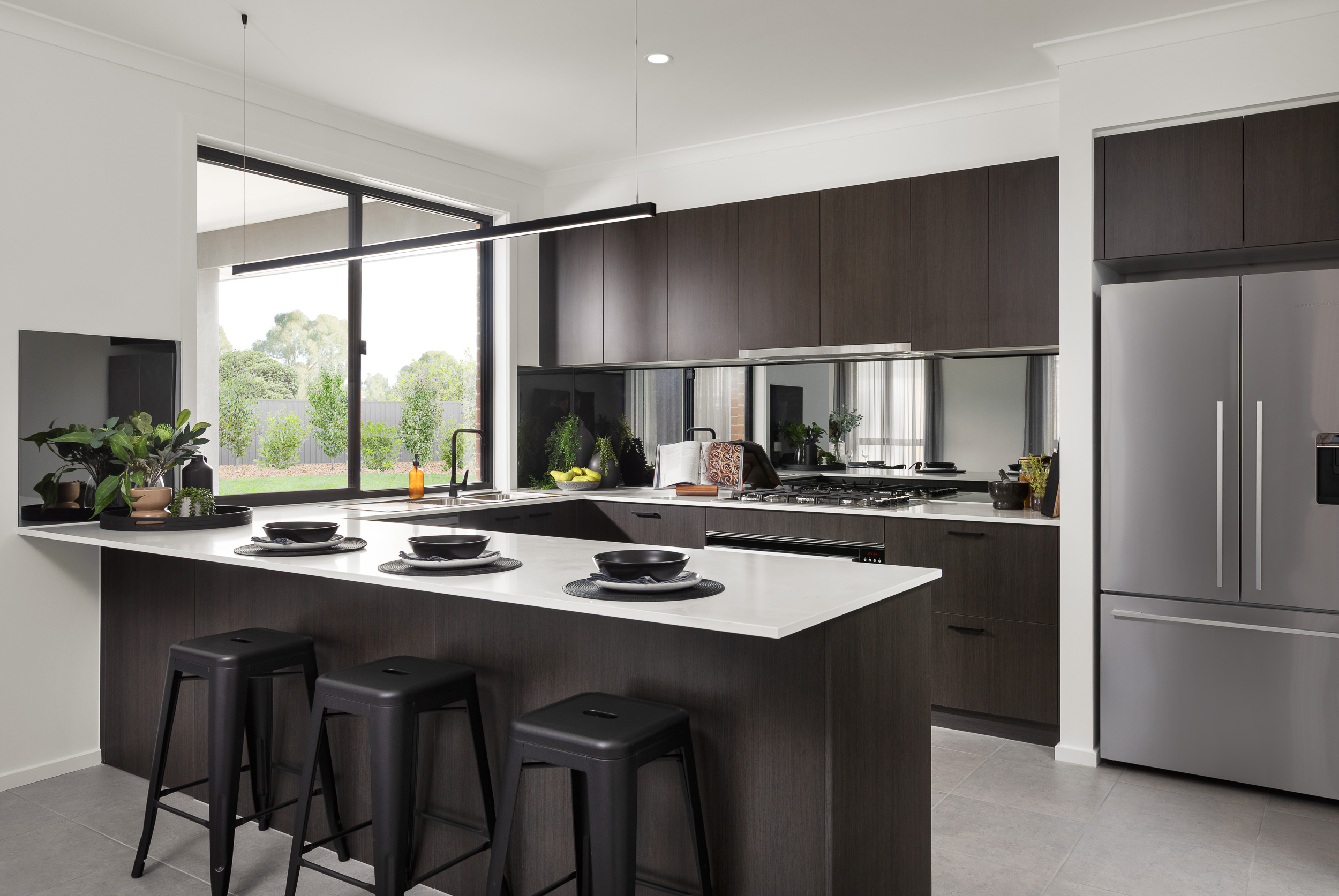 Dark cabinets in Kitchen